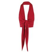 Federica Tosi Elegant Crepe de Chine Klänning Red, Dam