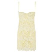 DES Phemmes Elegant Bustier Klänning Yellow, Dam