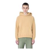 visvim Bomullsfleece Huvtröja Yellow, Herr