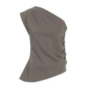 My Essential Wardrobe Off Shoulder Top Major Brown Brown, Dam