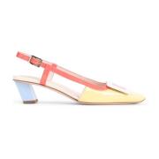 Roger Vivier Lackerad spänne slingback klackar Multicolor, Dam