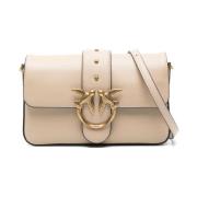 PINKO Beige Läder Axelväska Beige, Dam