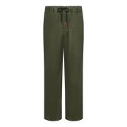 Kiton Gröna Straight-Leg Byxor Green, Herr