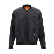 MM6 Maison Margiela Jacka med plyschkrage och denim bakpanel Black, He...