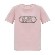 Michael Kors T-shirt med applikationer Pink, Dam