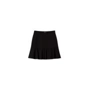 Twinset Svart Minikjol med Volangkant Black, Dam