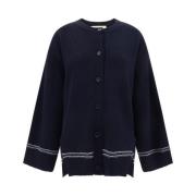 Marni Räfflad Crew Neck Ullkofta Blue, Dam