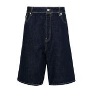 Kenzo Denim Shorts med Front Dragkedja Stängning Blue, Herr