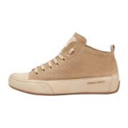 Candice Cooper Mocka och borstat läder ankel sneakers MID S Brown, Dam