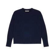 The New Society Nikos Kvinna Jumper Navy Blue, Dam