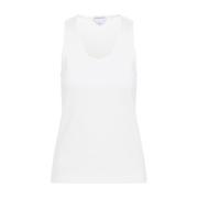 Bottega Veneta Vit T-shirt för kvinnor Stilren White, Dam