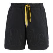 Rhude Embroidered Twill Logo Shorts Black, Herr