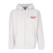 HUF Athletic Heather Full Zip Hoodie Gray, Herr