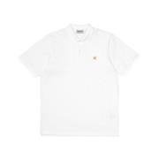 Carhartt Wip Pique Polo Shirt White, Herr