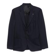 Lardini Marinblå Ull Blazer Jacka Blue, Herr