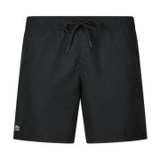 Lacoste Badshorts med Logo Patch Black, Herr