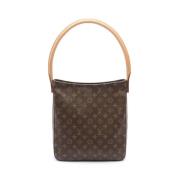 Louis Vuitton Vintage Pre-owned Canvas axelremsvskor Brown, Dam