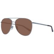 Ted Baker Silver Aviator Solglasögon Gray, Herr