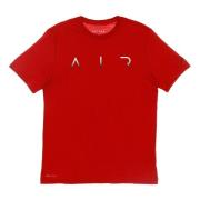 Jordan Röd Air Crew Tee Tröja Red, Herr