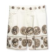 Dolce & Gabbana Tryckta shorts Beige, Herr