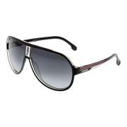 Carrera Svarta Aviator Solglasögon med Gråa Linser Black, Herr