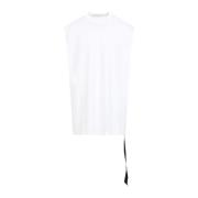 Rick Owens Vit T-shirt Snygg Design White, Herr