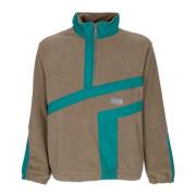 HUF Kvart Zip Polar Fleece Sweatshirt Oliv Green, Herr