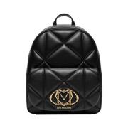 Moschino Svart Damryggsäck Stilren och mångsidig Black, Dam