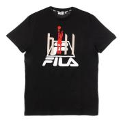 Fila Svart Crew Neck Kortärmad T-shirt Black, Herr