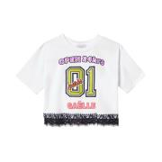 Gaëlle Paris Vit Blommig Oversized T-shirt White, Dam