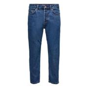 Only & Sons Blå Bomull Dragkedja Jeans Vår/Sommar Män Blue, Herr