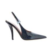 Paris Texas Svart Patent Slingback Stiletto Klackar Black, Dam