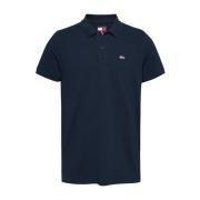 Tommy Jeans Blå Plain Polo Tröja Vår/Sommar Blue, Herr