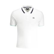 La Martina Kontrast Polo Shirt med Korta ärmar White, Herr