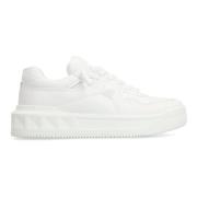 Valentino Studded Low-top Sneakers White, Herr