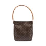 Louis Vuitton Vintage Pre-owned Canvas axelremsvskor Brown, Dam