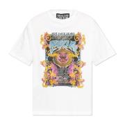 Versace Jeans Couture Tryckt T-shirt White, Herr