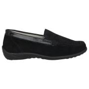 Waldläufer Svart Mocka Bred Passform Moccasin Black, Dam