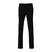 Incotex Slim Fit Svarta Kostymbyxor Black, Herr