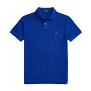 Polo Ralph Lauren Slim-Fit Piqué Polo Stickad Blue, Herr