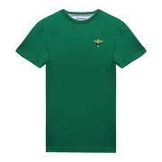 Aeronautica Militare Grön Basisk Bomull Crew Neck T-shirt Green, Herr