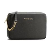 Michael Kors Svart Crossbody Väska för Kvinnor Black, Dam