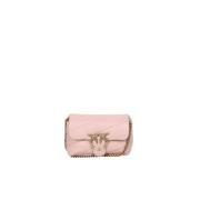 PINKO Love Birds Crossbody Väska Pink, Dam