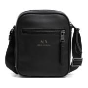 Armani Exchange Stilig Crossbody Väska med Dragkedja Black, Herr