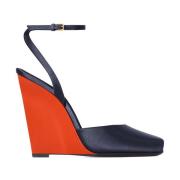 Saint Laurent LA Scandale Wedges Blue, Dam