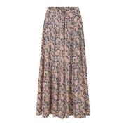 Lollys Laundry Färgstark Paisley Maxi Kjol Multicolor, Dam