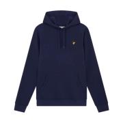 Lyle & Scott Marinblå Pullover Hoodie Blue, Herr