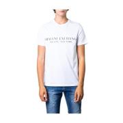 Armani Exchange Klassisk Logo Tee för Män White, Herr