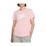 Nike Tryckt kortärmad T-shirt Rosa Pink, Dam