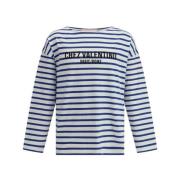 Valentino Randig båthals T-shirt med ikonisk logotyp Multicolor, Herr